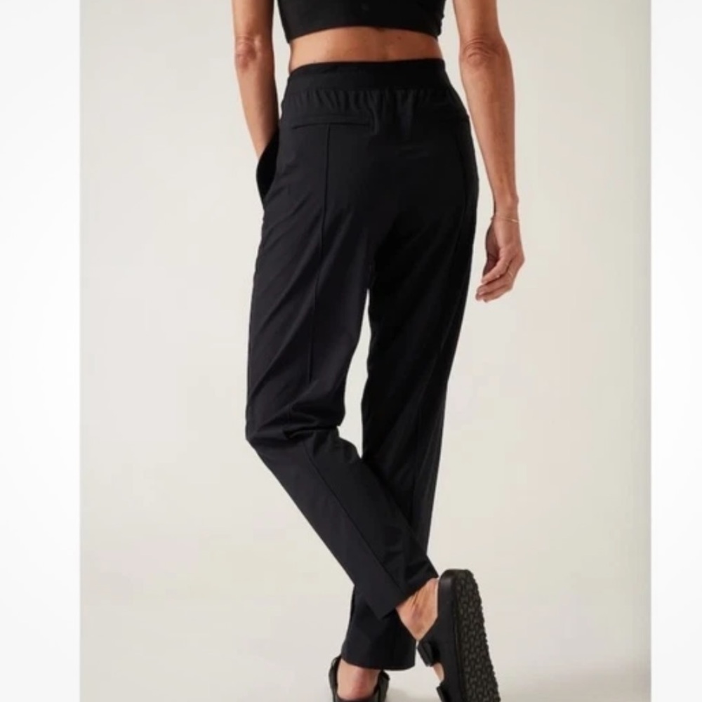 Athleta Black Wrinkle Resistant Brooklyn Heights High Rise Pant Women’s‎ Sz 12